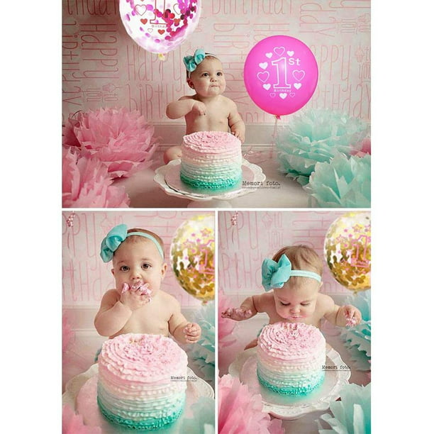 Decoración cumpleaños 1 año niño, decoración 1er cumpleaños, globo azul  confeti para 1er cumpleaños Ofspeizc LN-2493-2