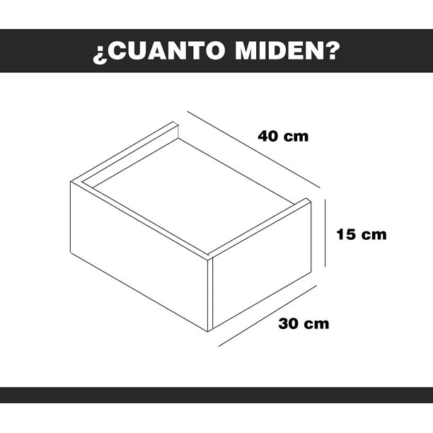 Tocador/estante de tocador flotante blanco minimalista con cajones de nogal  -  México