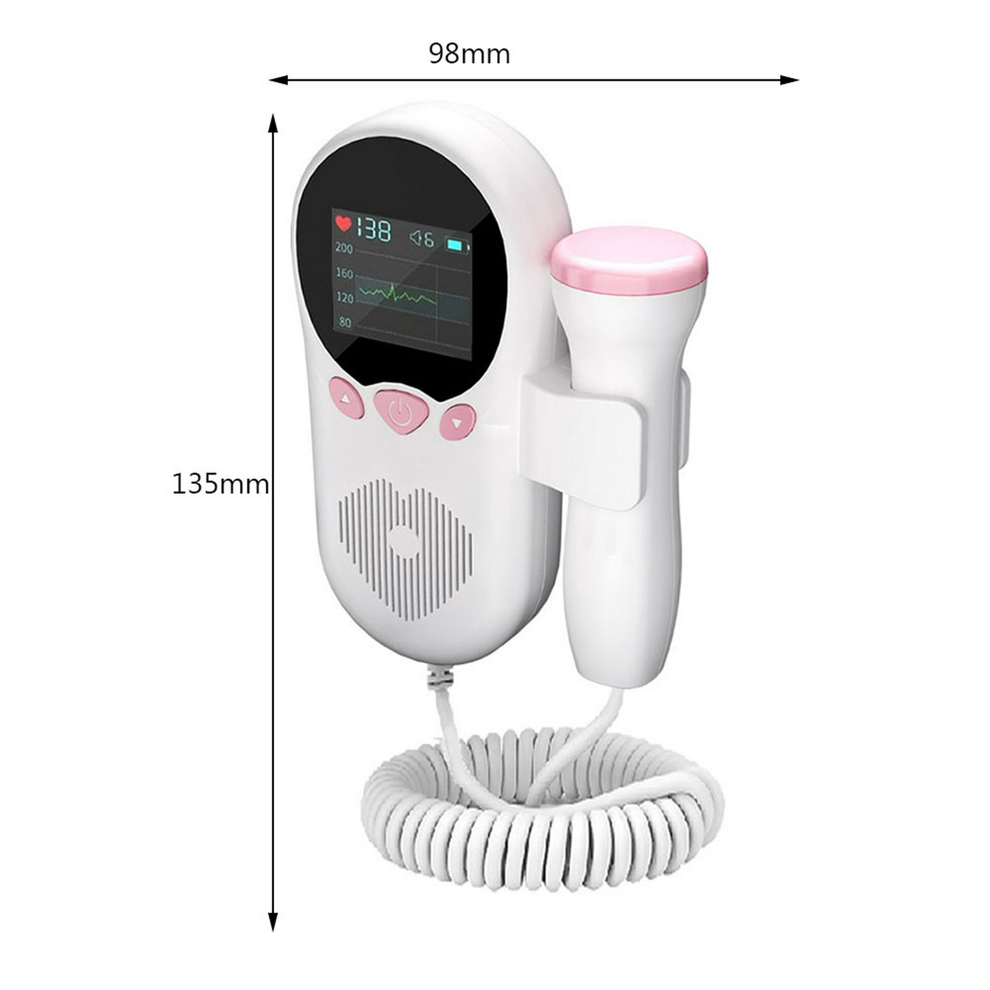 Metro de voz del feto Doppler fetal Monitor de latidos cardíacos Doppler  para bebés para embarazo 50-230 BPM Rango de medición Detector de  frecuencia