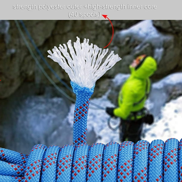 Cuerda de navegación de nailon de 10 mm para deporte, cuerda de escalada  estática de roca de montaña-SanTong