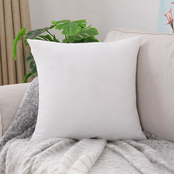 Funda de almohada cuadrada de de felpa corta de 60x60 cm para sofá