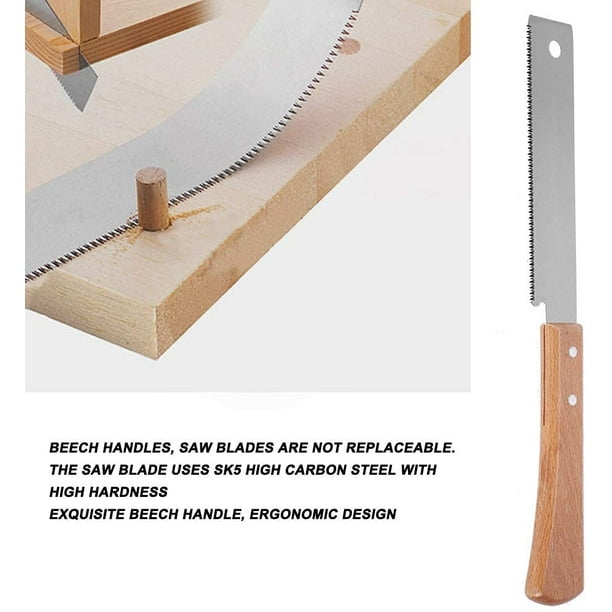 1 sierra de mano pequeña, 300 mm/12 pulgadas, sierra japonesa para  carpintería, herramienta de recorte de sierra para carpintería doméstica  con mango de madera Rojo Verde