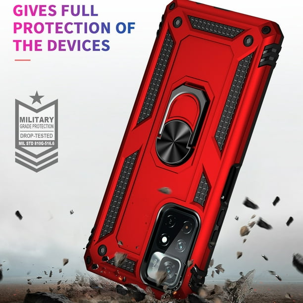 Funda de teléfono para Xiaomi Redmi Note 11s 5G y Poco M4 Pro 5G de Uso  Rudo Shockproof + Cristal 9D Cuarey