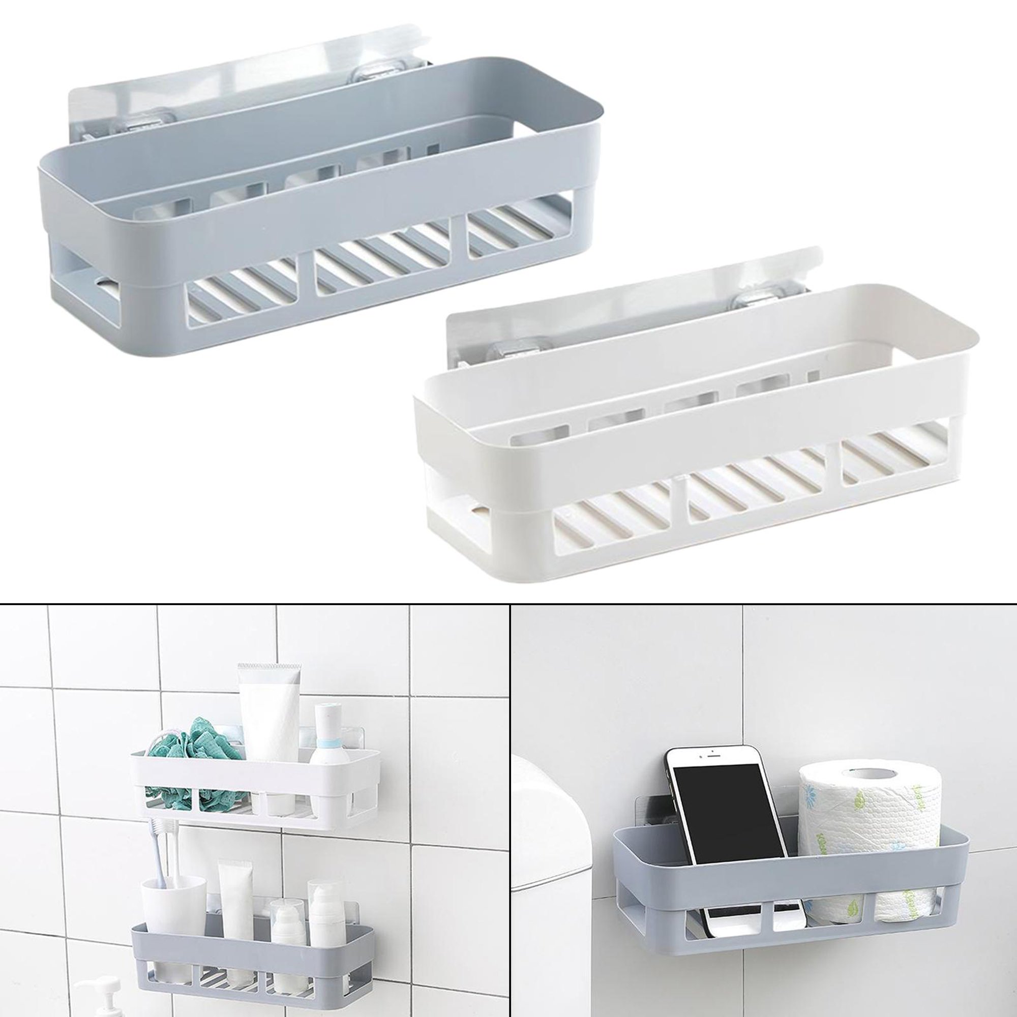 2/3 Piezas, Estantería Para La Ducha, Soporte Organizador De Baño Con  Gancho, Estanterías Adhesivas Para La Ducha, Estante Organizador Para  Almacenamiento De Especias De Cocina, Organizador De Almacenamiento Para  Baño, Organizador De