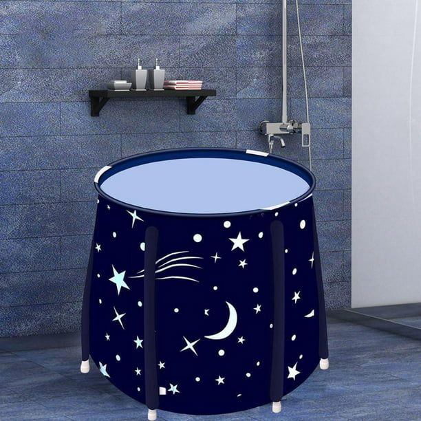 Comprar Azul oscuro Bañera plegable portátil grande Cubo de baño plegable  Bañera para adultos Piscina para bebés Aislamiento Baño familiar SPA Sauna