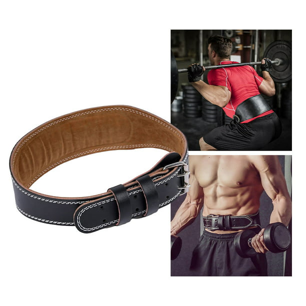 Cinturón de levantamiento de pesas (0.197 in de grosor) – Cinturón de  levantamiento de pesas de cuero para mujeres y hombres – Cinturón de