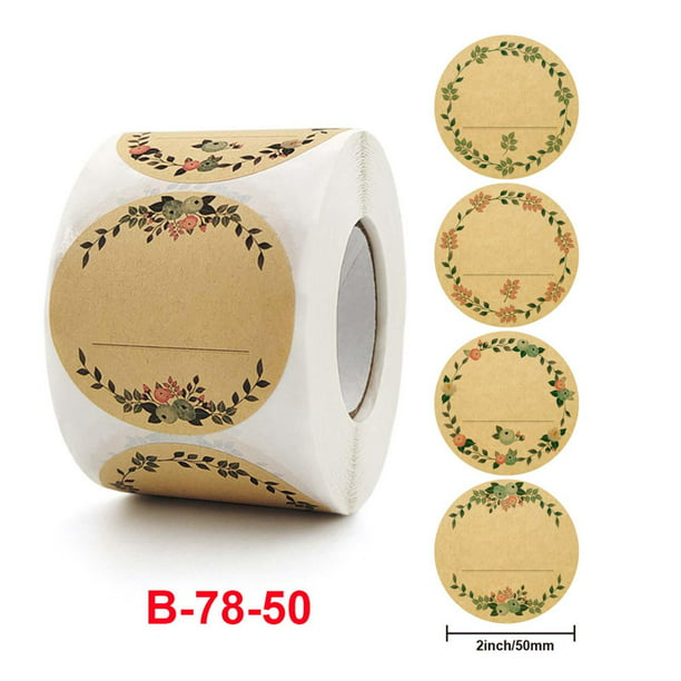 500 uds/ 5cm etiquetas clásicas papelería equipo adhesivo etiquetas de  sello personalizadas para fiestas panaderías embalaje Luz perfecl Etiquetas  de sello de sobre