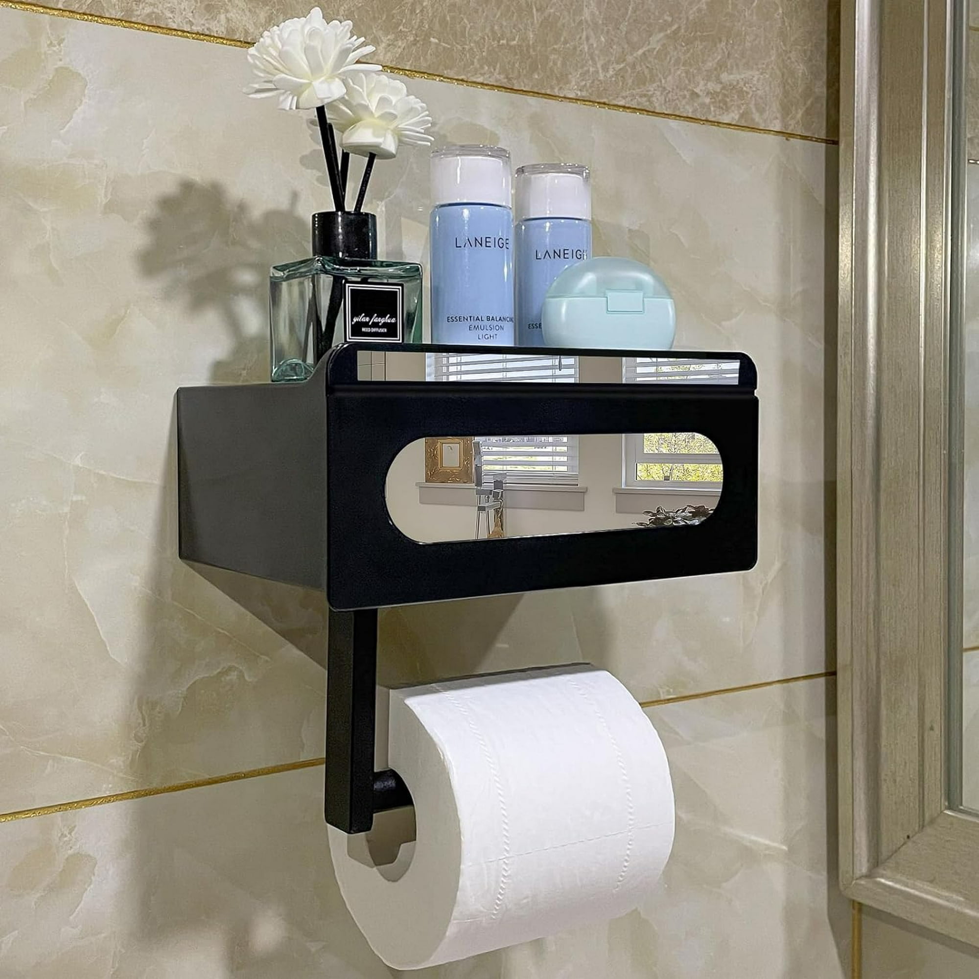 Soporte de papel higiénico portátil, dispensador de papel higiénico para  montaje en pared, caja de pañuelos para el hogar, baño, juego de accesorios