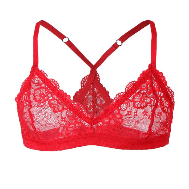 Encaje Bralette Sin Alambre Crossdress Ropa Interior Confortable