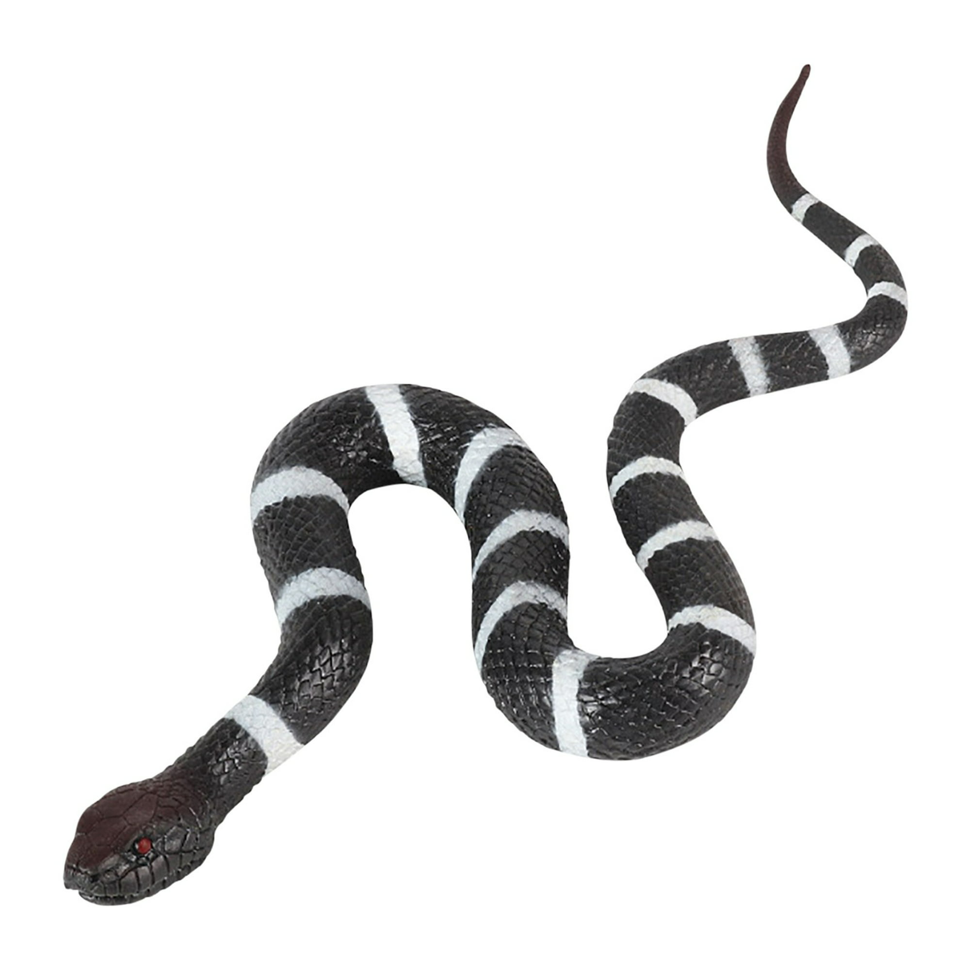 STOBOK Juguete de serpiente de alta simulación de juguete de serpiente:  serpiente falsa roja de goma suave figura de serpiente para Halloween