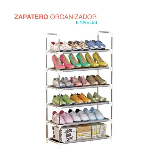 NRNQMTFZ Zapatero Alto de 6 Niveles para Entrada de Armario,Estante de  Zapatos apilable,Zapatero Ligero, Organizador de Almacenamiento para  Entrada