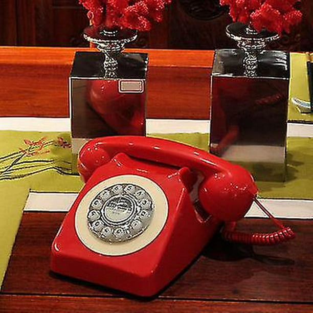 Teléfonos antiguos europeos de mejor diseño, teléfonos con cable, teléfono  antiguo Retro americano, teléfono fijo para el hogar, Mini teléfono