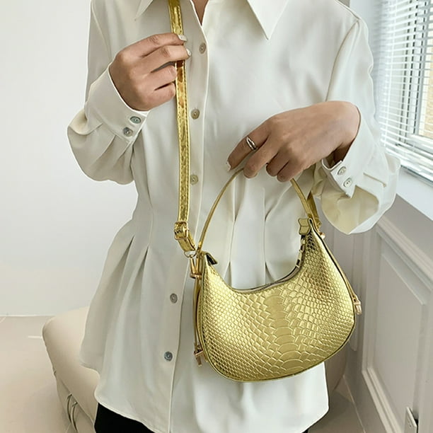 Bolso mujer de hombro dorado