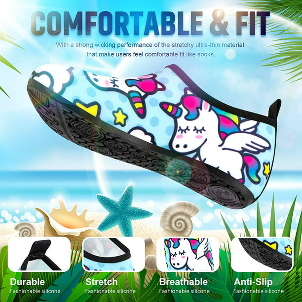  Calcetines de natación para niños pequeños, calcetines de  dibujos animados secos al agua para nadar con animales (multicolor, 9-9.5  años) : Ropa, Zapatos y Joyería