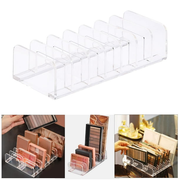 Elegante organizador de maquillaje de plástico de 7 rejillas, organizador  vertical de almacenamiento de cosméticos, de maquillaje, de s  6.69x3.34x1.57 pulgadas Salvador Organizador de maquillaje