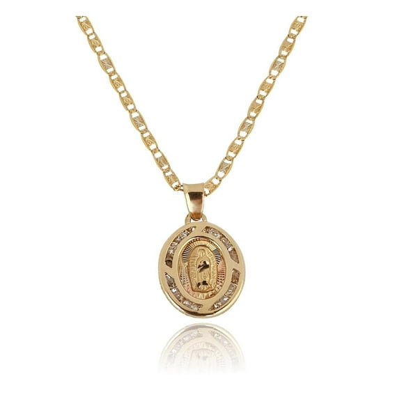 cadena con medalla virgen de guadalupe bautizo oro 10k casa del anillo casa del anillo