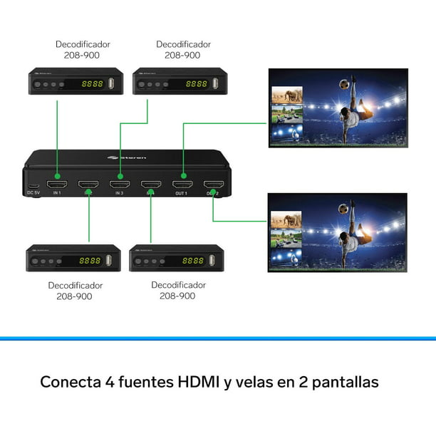 STEREN Decodificador de TV Digital para Canales HD 208-900