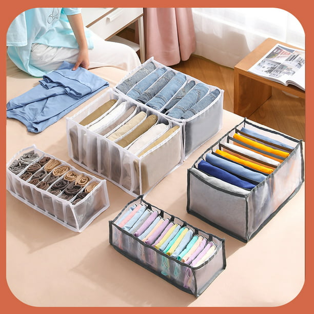 Organizador Caja de almacenamiento para armario, calcetines, ropa interior,  cajón divisor, organizador para el hogar (blanco) Likrtyny Libre de BPA