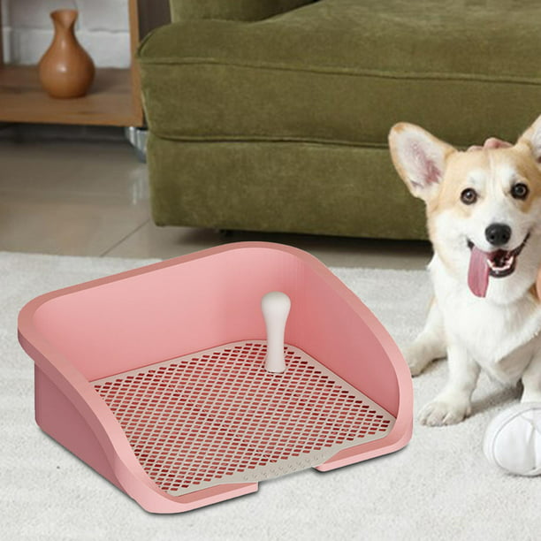 Bandeja de entrenamiento de inodoro para perros pequeños y medianos (rosa)