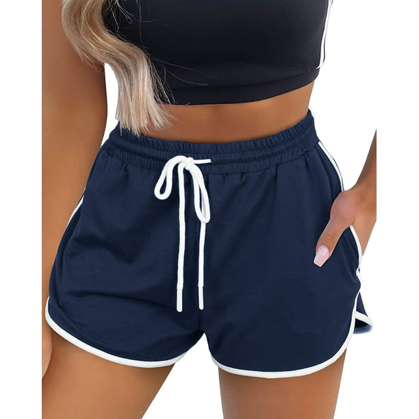 Pantalones cortos de entrenamiento para mujer con bolsillos Tie Dye  Athletic Shorts Plain Lounge Shorts Ormromra WRMH-1340-1