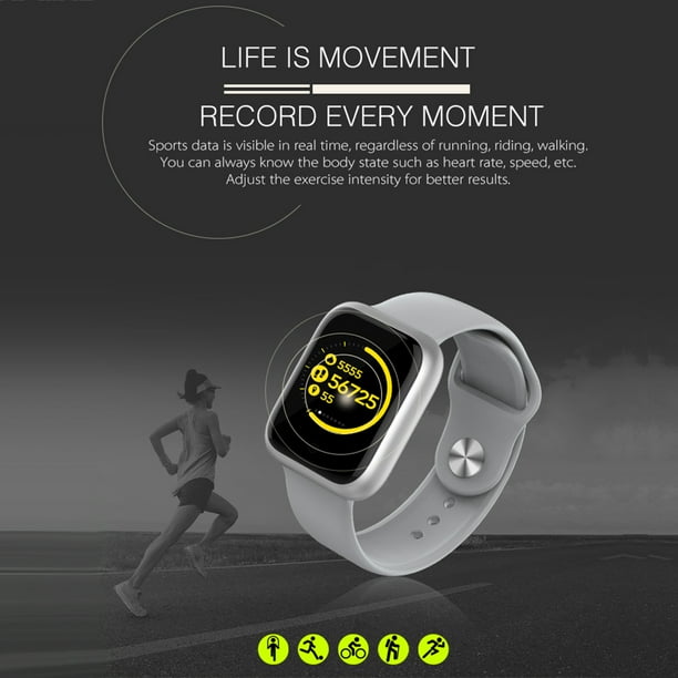 GT1 Smart Sport Band Fitness Tracker Pulsera Reloj inteligente Monitor de  ritmo cardíaco P Carevas Banda deportiva inteligente
