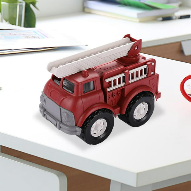 Juguetes para un niño de 2 años – 4 camiones accionados por fricción para  niños de 3 años en adelante, juego de vehículos de construcción de dibujos