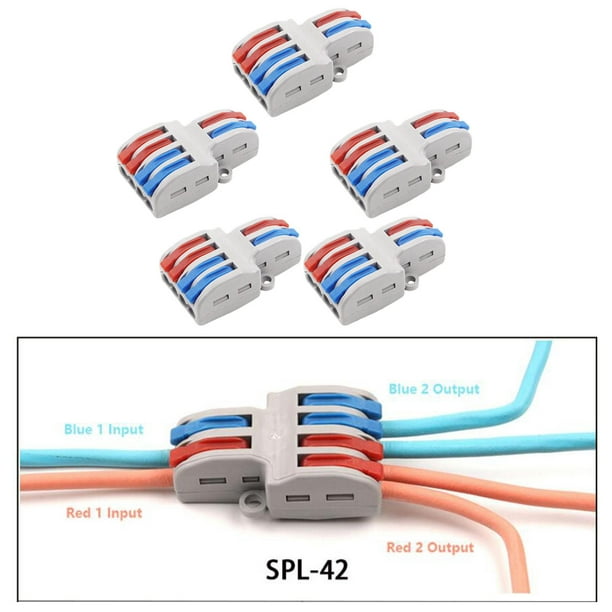 Conectores de Cable, Terminales de Empalme Crimp Electrical, Conectores  Rapido Empalme Electricos (Pack 2)