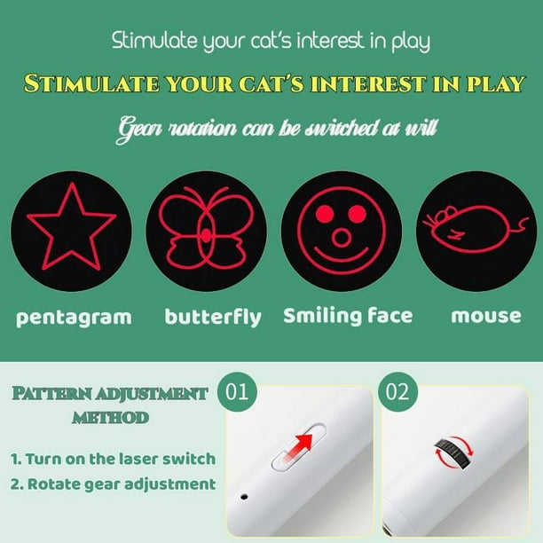 Puntero láser Juguete interactivo para gatos para que los gatos persigan,  Puntero de luz láser rojo ShuxiuWang 1327537021681