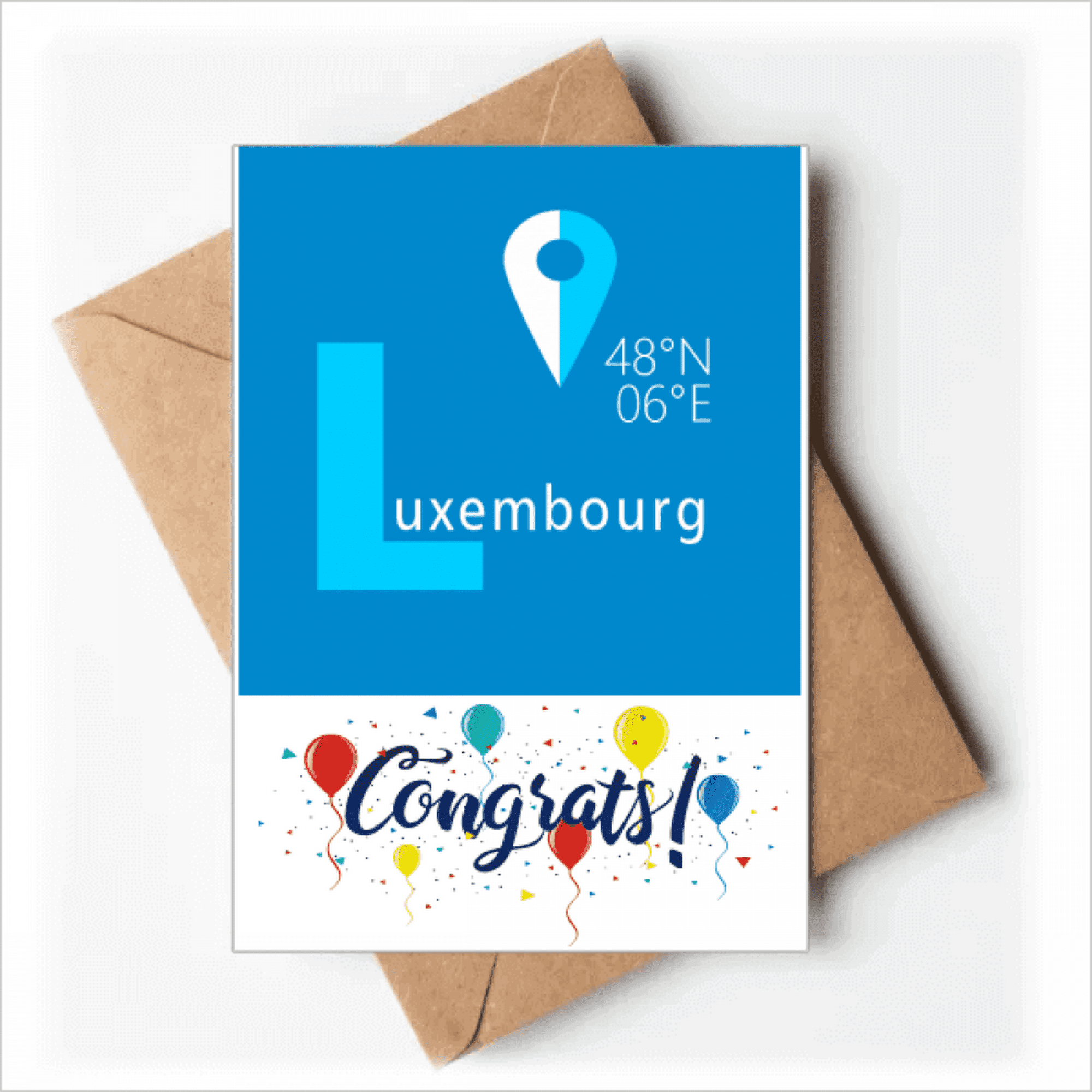 Luxemburgo geografía coordenadas trave Sobre de la Carta de