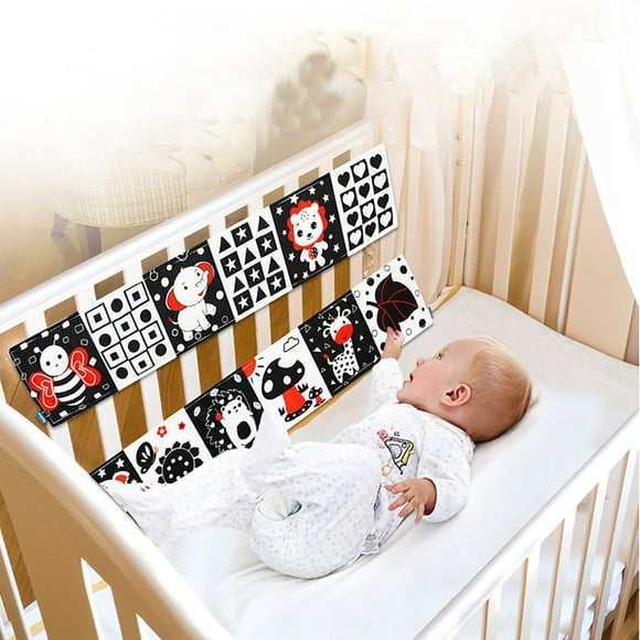 black and white baby cloth booksoft cloth book for baby soft high contrast crinkle cloth books educa zhangmengya led