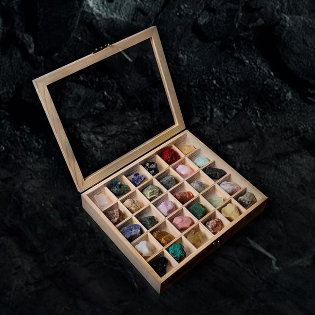 Colección s 30PCS Juego educativo minerales Piedras preciosas para