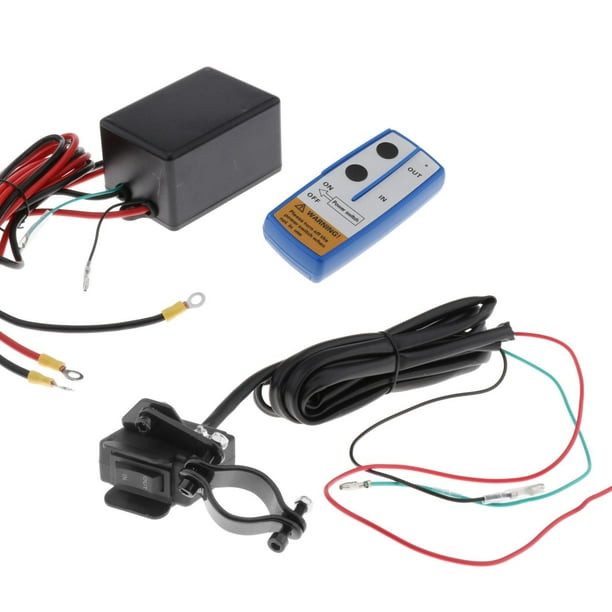 Interruptor de telemando Inalámbrico de Cabrestante Eléctrico de 2x 12V  para Camión ATV SUV Cola Control remoto del cabrestante