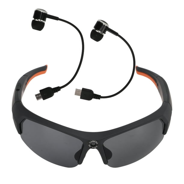 Gafas de sol para cámara, lentes de sol Bluetooth 1080P inteligentes para  fotos y video deportes al aire libre, admite tarjeta TF de hasta 32 GB