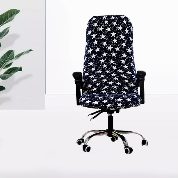  HACLEN Funda de jacquard para silla de oficina, fundas  elásticas para silla de jefe, funda universal para silla de escritorio con  2 fundas para reposabrazos, fundas para sillas giratorias, color blanco