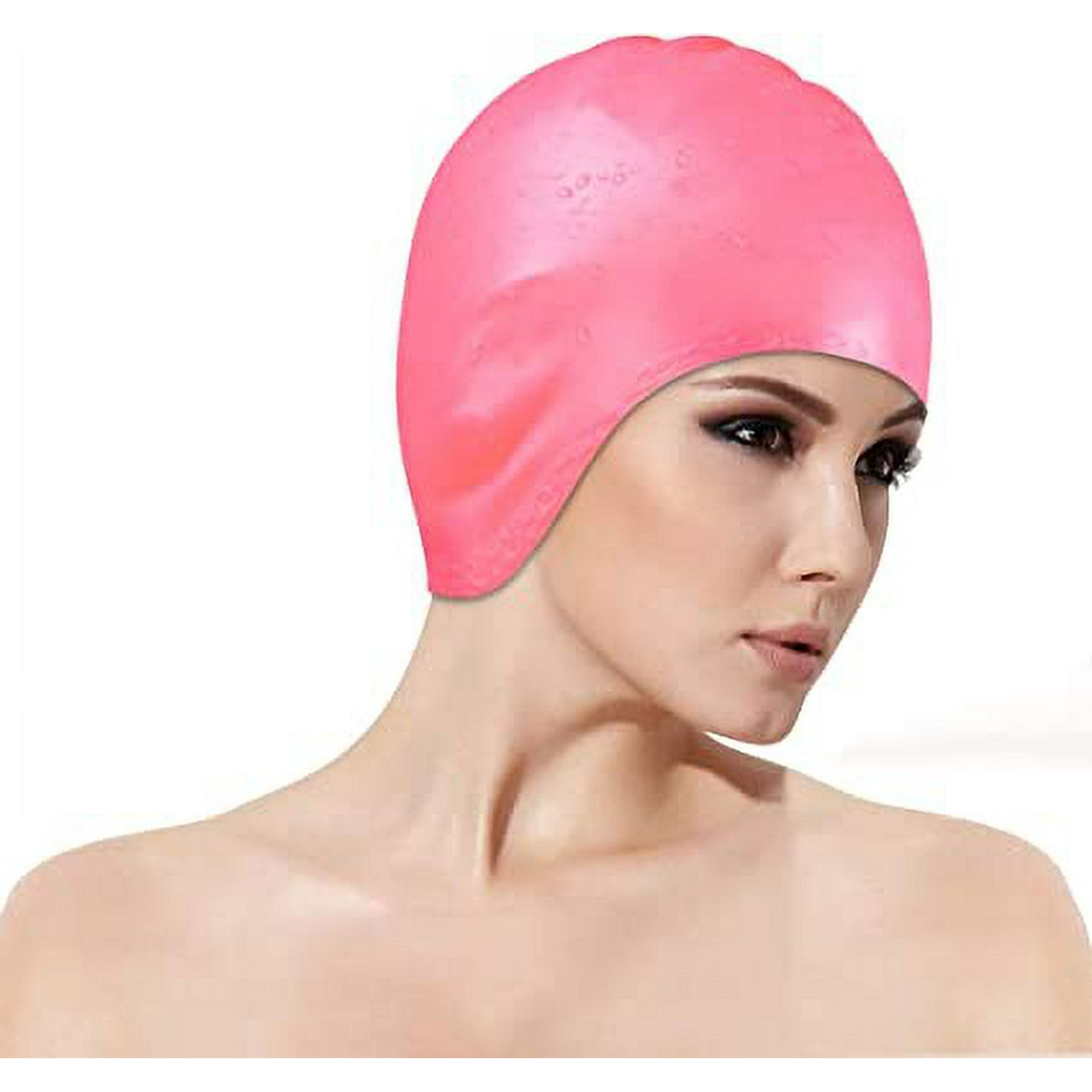 Water Gear Gorro de natación de silicona para adultos, flexible, unisex,  impermeable, ideal para cabello corto y largo, mejora tu rendimiento