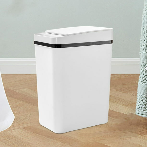 Cubo de basura automático, cubo de basura inteligente, cubo de basura  estrecho de 12L, cubo de basura impermeable sin contacto para el hogar, el  baño Blanco perfecl bote de basura de cocina