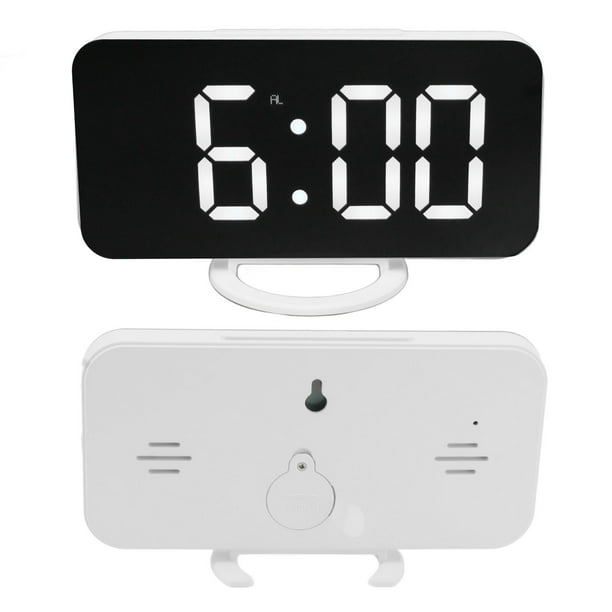 Radio reloj despertador digital FM con doble cargador USB Steren