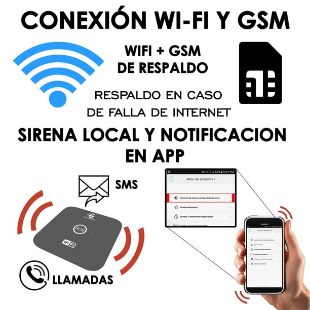 Kit Alarma Inalambrica Camara Wifi Gsm Celular Casa App Sms