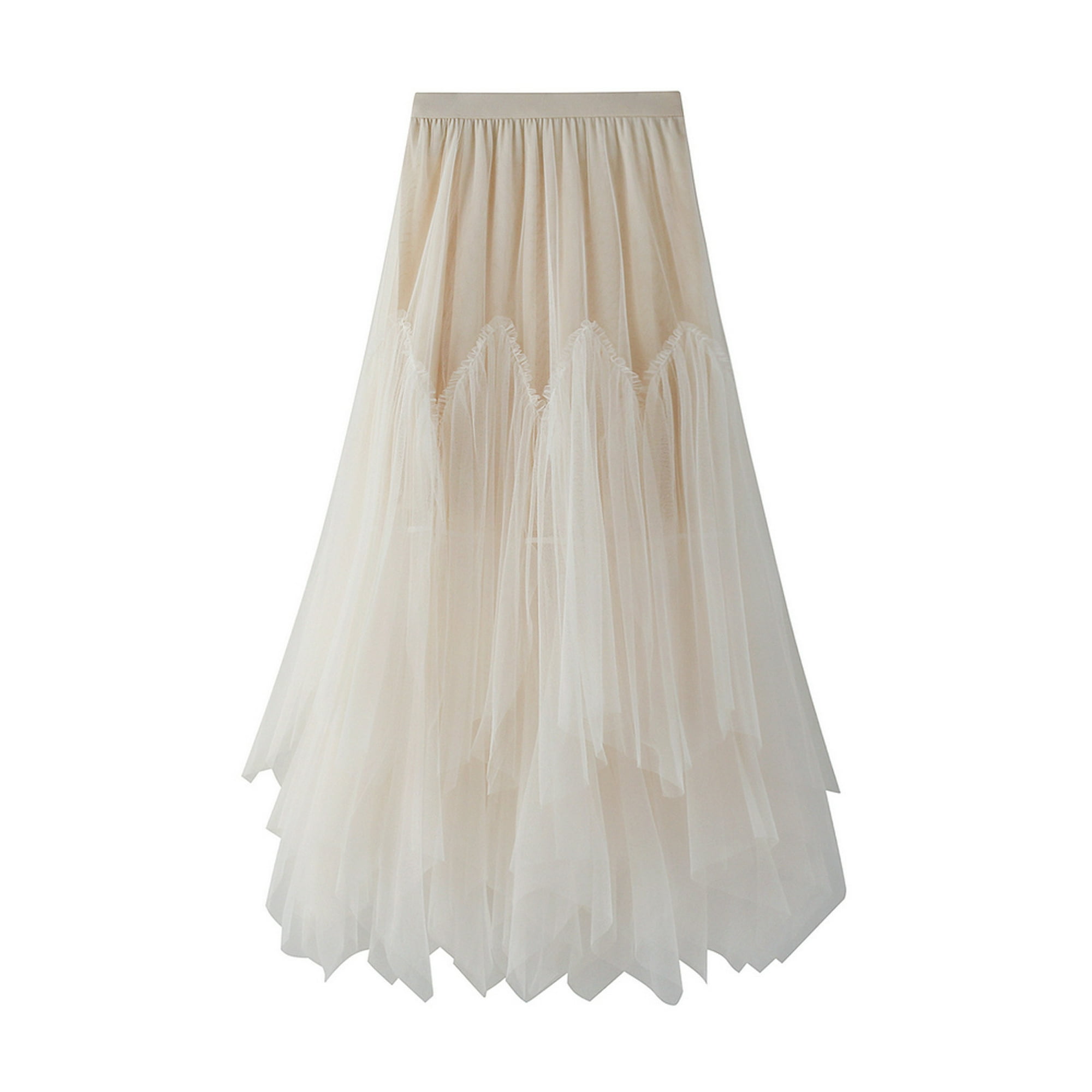 FENGLINZEKANG El Faldas de Tul for Mujer Faldas de tutú largas de Malla  Plisada de Cintura Alta (Color : H tamaño …