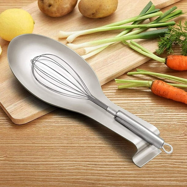 Tradineur - Soporte para cuchara, reposacucharas de cerámica, fácil de  limpiar, utensilios de cocina (Blanco - 23 x 8,8 x 2,3 cm