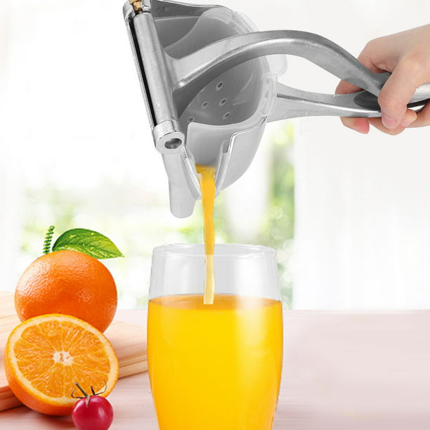 Exprimidor de naranjas eléctrico de acero inoxidable con mango suave y tapa  cónica para facilitar su ER