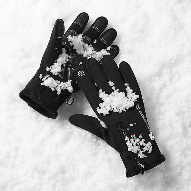 Invierno pantalla táctil bicicleta guantes impermeable viento cálido forro  polar antideslizante guantes dedo completo motocicleta ciclismo guantes