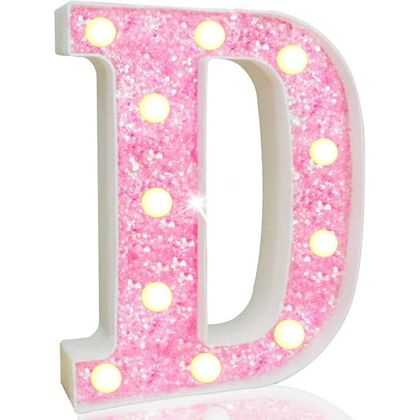 Comprar Luces LED luminosas, lámpara con números, letras decorativas,  decoración de letras del alfabeto, batería, luz nocturna, decoración para  dormitorio de bebé y fiesta