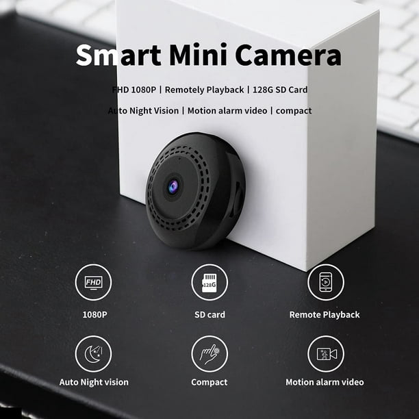 Mini cámara espía oculta con audio y video WiFi en vivo con