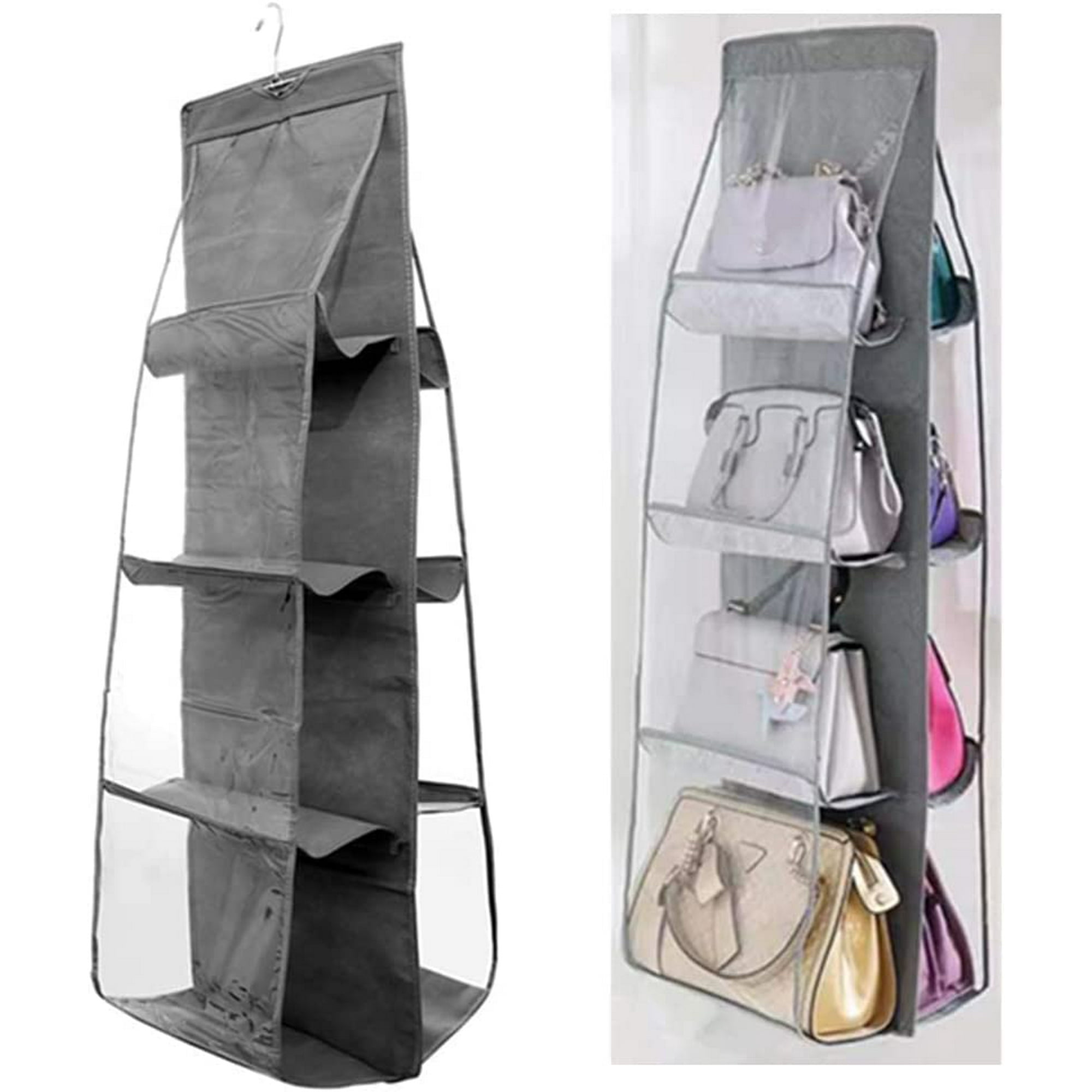 4 niveles de bolsas de armario desmontables no tejidas, organizador de  bolsos, estante colgante plegable yeacher Organizador colgante