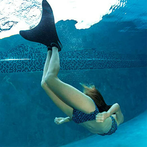 Aletas flotantes de natación para asiento de piscina para mujeres y niños,  aletas cortas de entrenamiento para brazos, braza y esnórquel