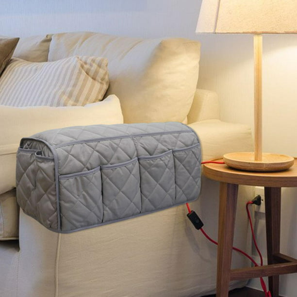 Organizador de reposabrazos para sofá doméstico, bolsa de almacenamiento  multifuncional, soporte de Control remoto, sillón para teléfono móvil, gris  Soledad Organizador de reposabrazos de sofá