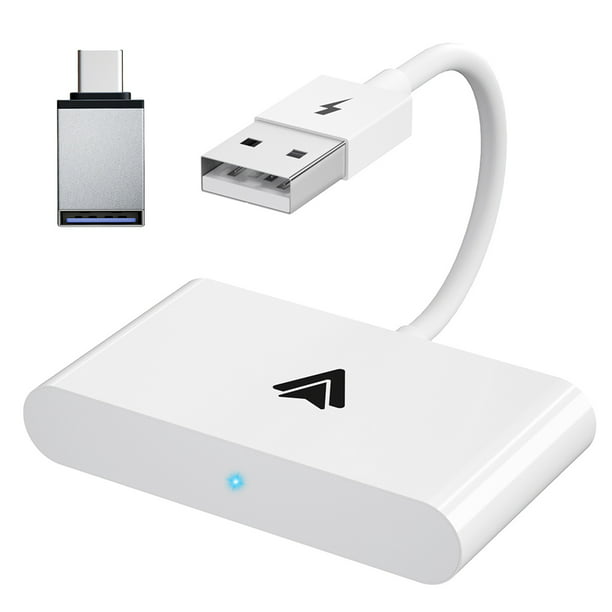 Adaptador para automóvil USB-C con cable a Carplay inalámbrico para Android  Auto (A) Likrtyny Accesorios para autos y motos