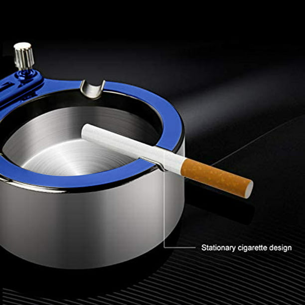 Cenicero multifuncional sin humo para fumador de cigarrillos, ceniceros sin  humo recargable por USB, bandeja de cenizas para interiores y exteriores