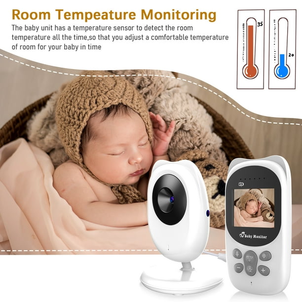KAWA 5 Pulgadas monitores para bebés bebés vigila con camara vigilancia con  monitor de Audio y vídeo cámara inalámbrica vision nocturna de 360  Inalámbrica de Seguridad Batería de 20 Horas, Rango de 1000 Pies
